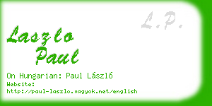 laszlo paul business card